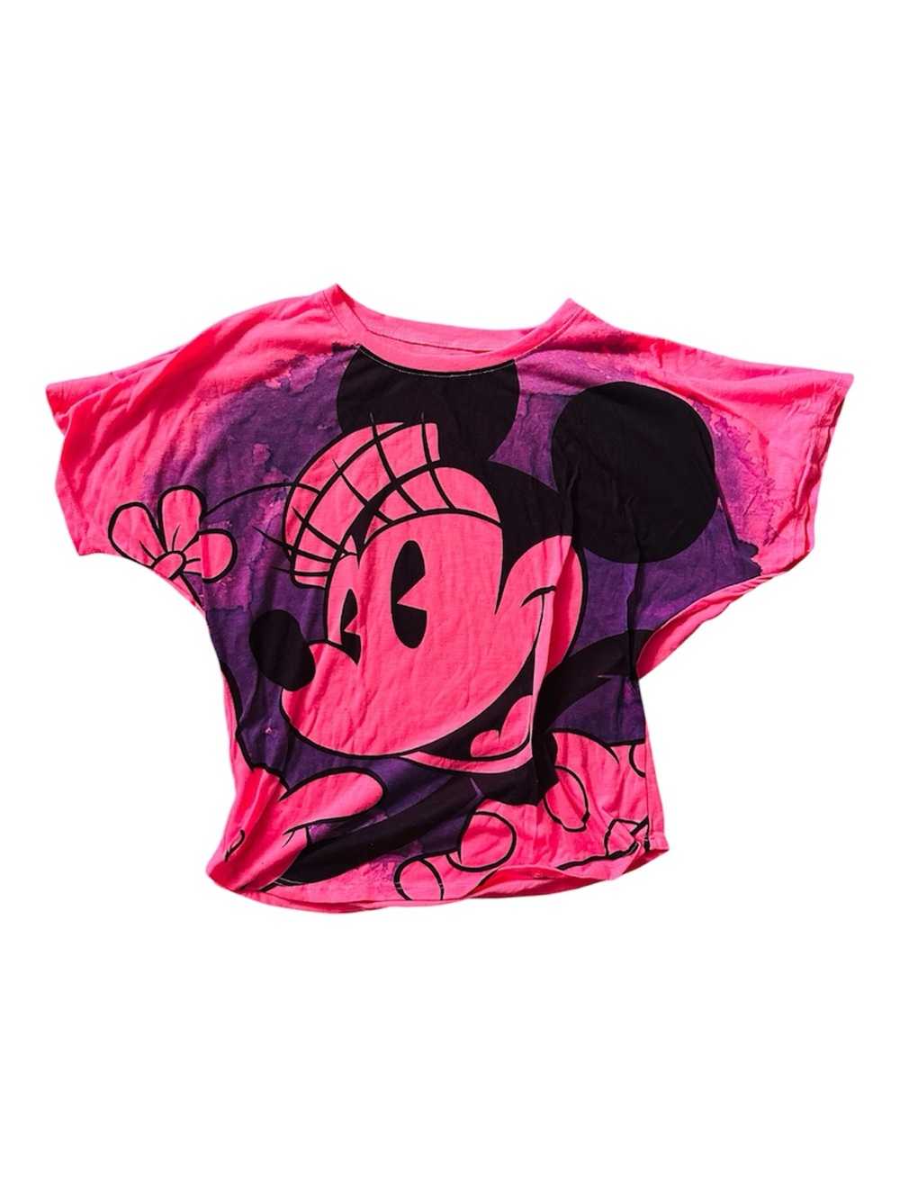 Disney Pink Minnie Graphic T-Shirt with Black Accents